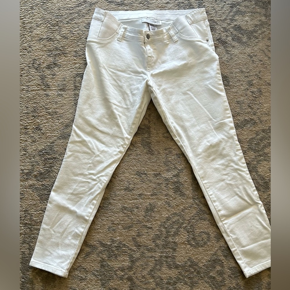 Liz Lange White Maternity Jeans